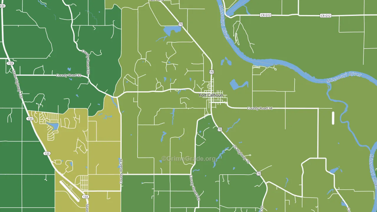 68023, NE Map of Vehicle Theft Rates