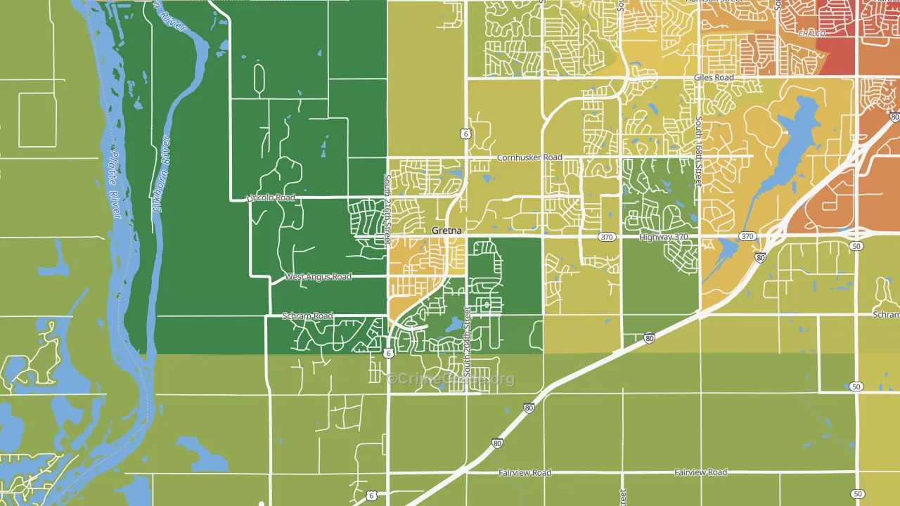 68028, NE Map of Vehicle Theft Rates