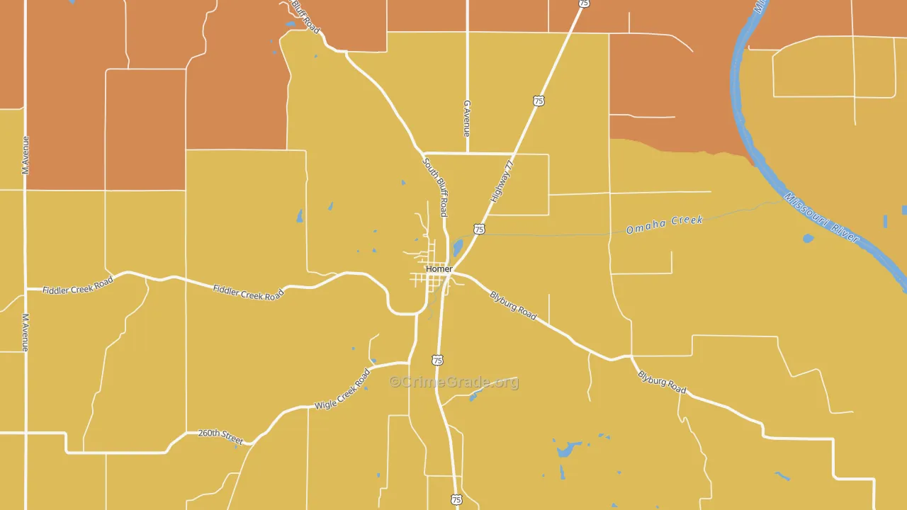 68030, NE Map of Vehicle Theft Rates