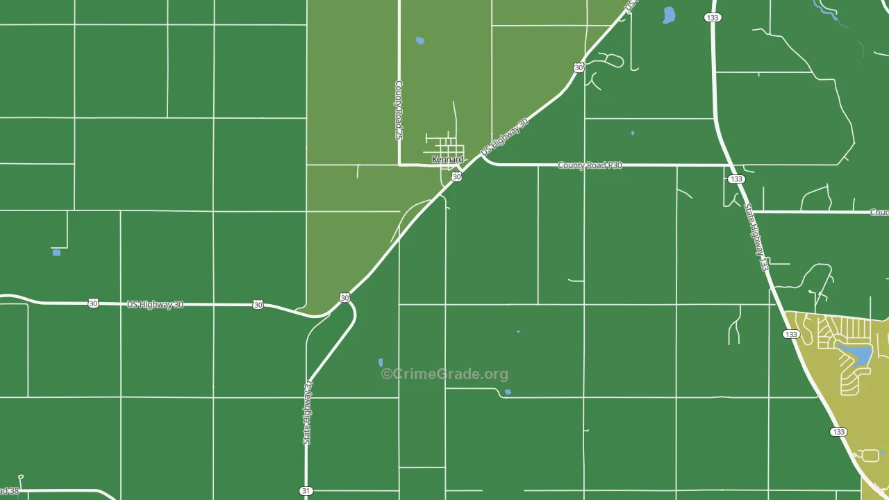 68034, NE Map of Vehicle Theft Rates