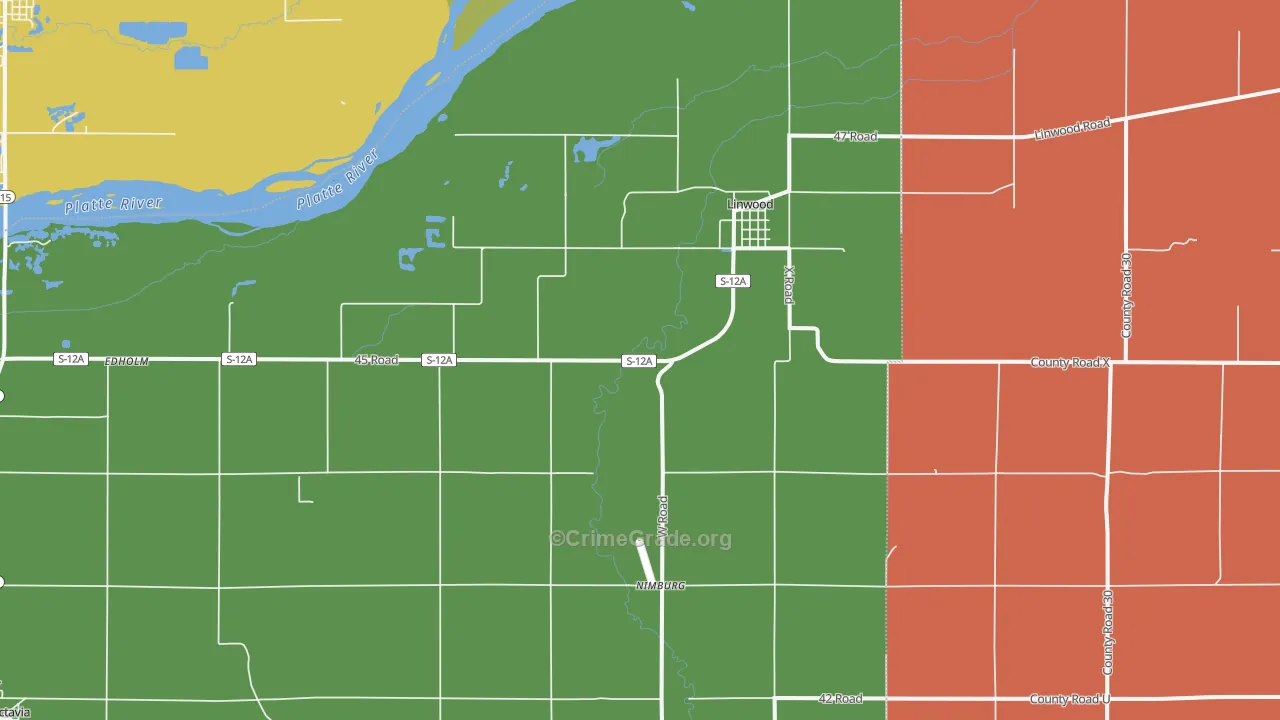 68036, NE Map of Vehicle Theft Rates