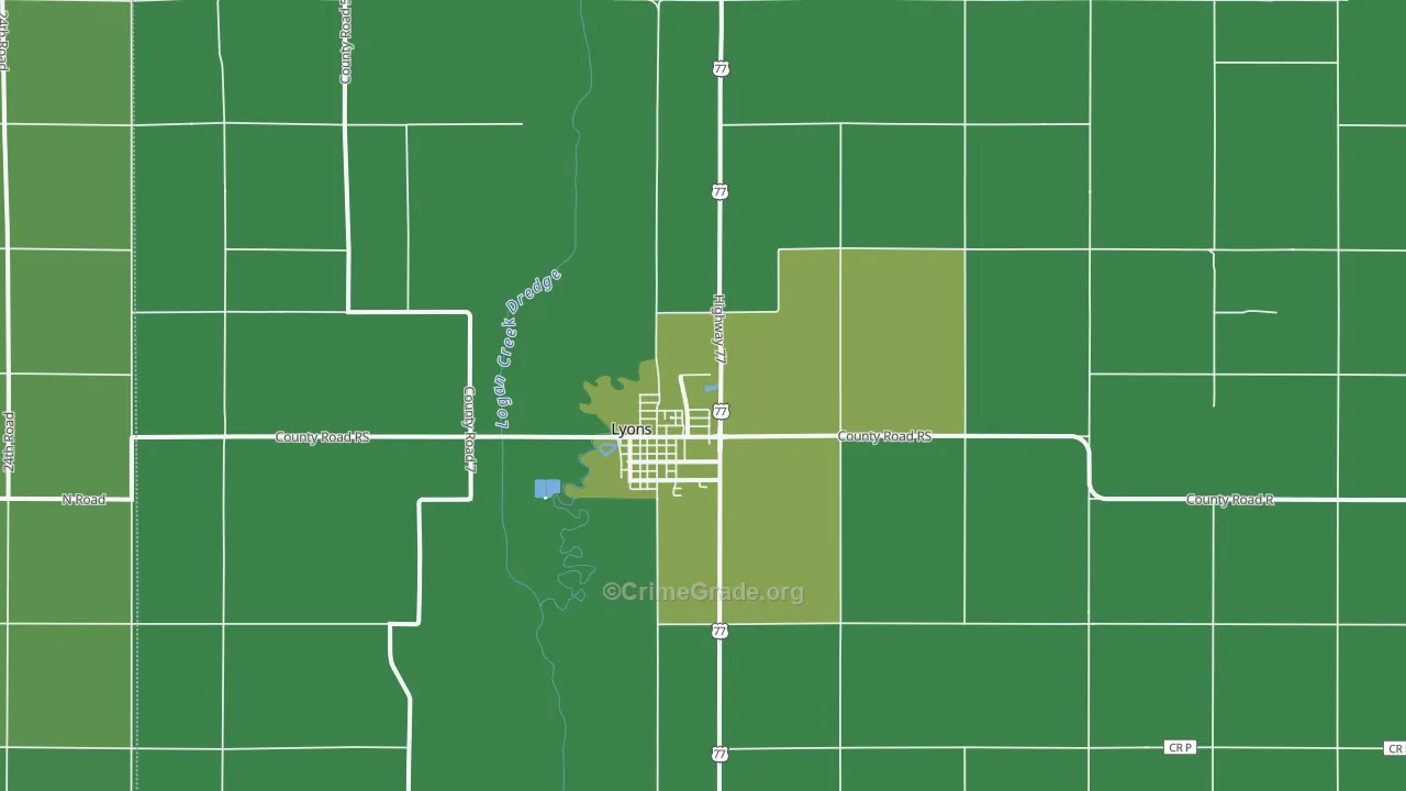 68038, NE Map of Vehicle Theft Rates