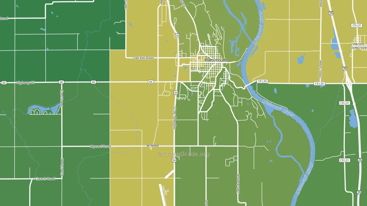 68048, NE Map of Vehicle Theft Rates