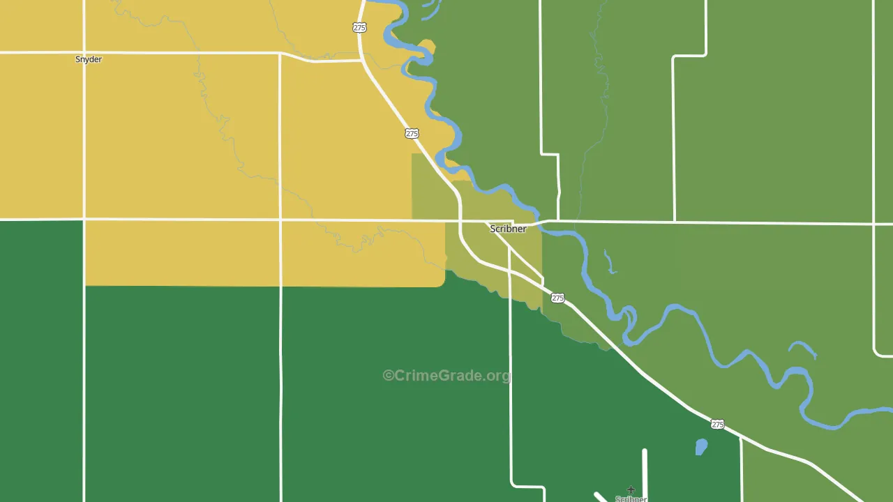 68057, NE Map of Vehicle Theft Rates