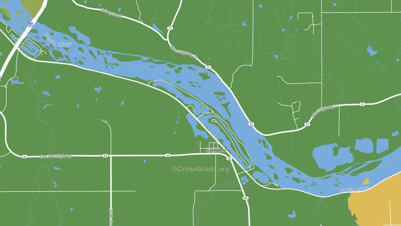 68058, NE Map of Vehicle Theft Rates