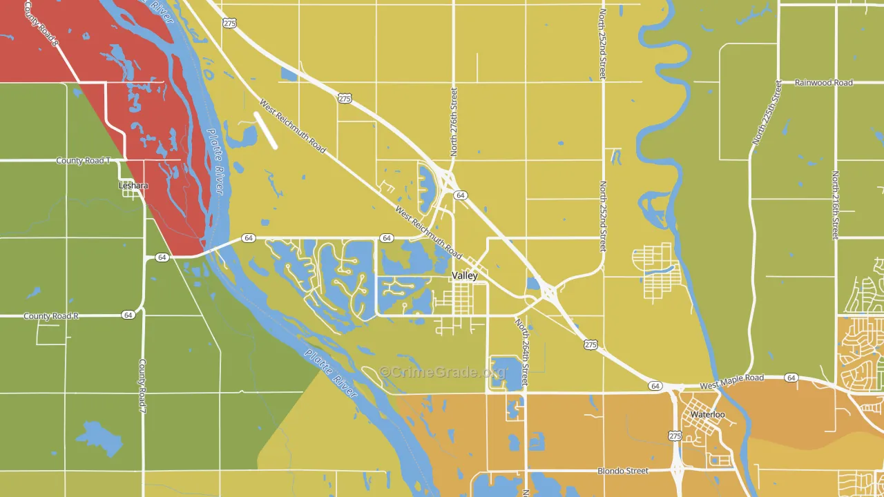 68064, NE Map of Vehicle Theft Rates