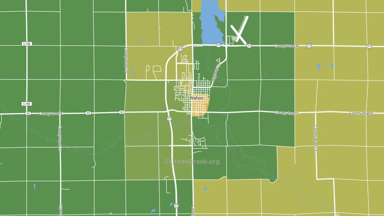 68066, NE Map of Vehicle Theft Rates