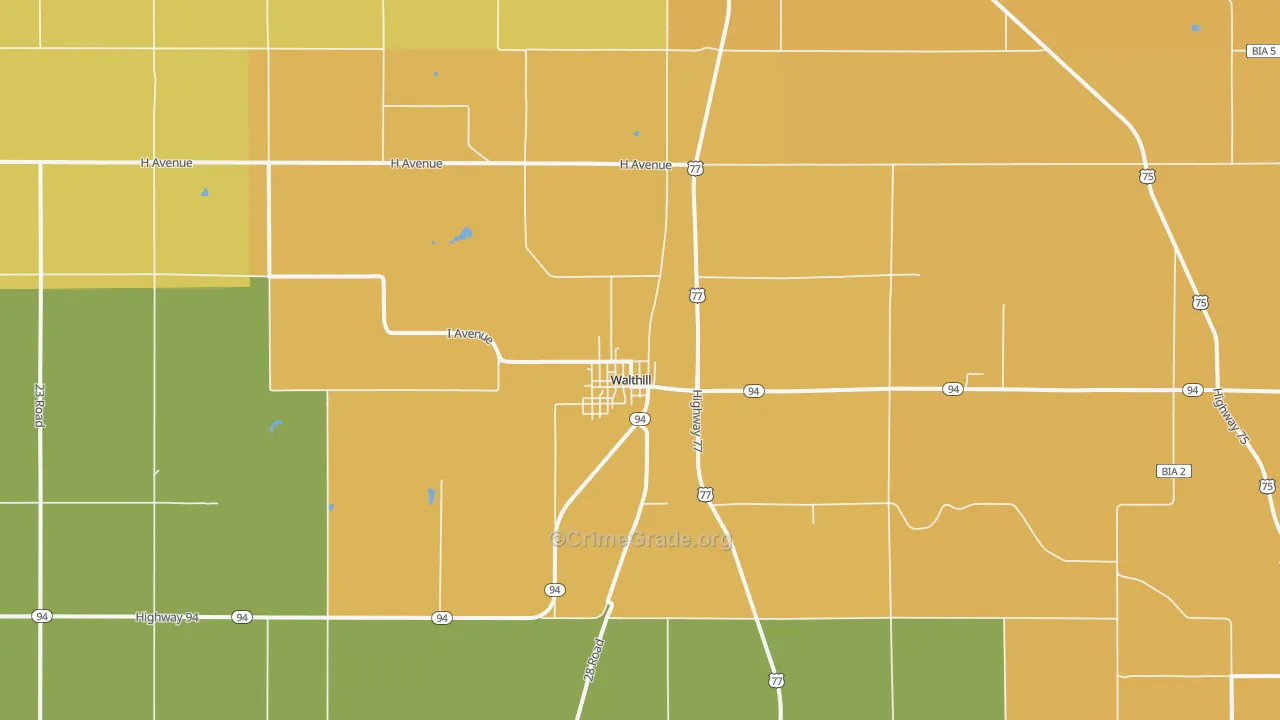68067, NE Map of Vehicle Theft Rates