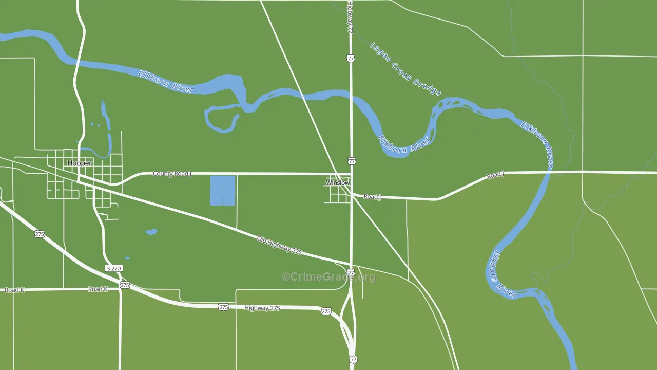 68072, NE Map of Vehicle Theft Rates