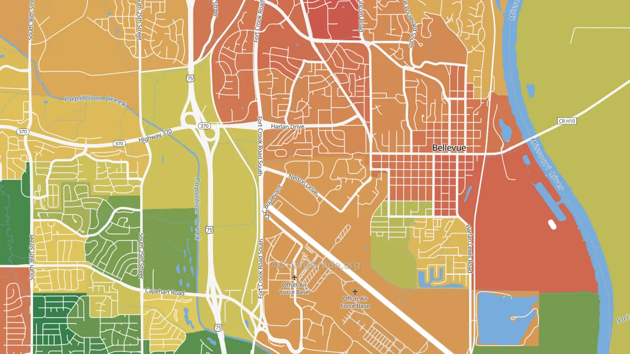 68113, NE Map of Vehicle Theft Rates