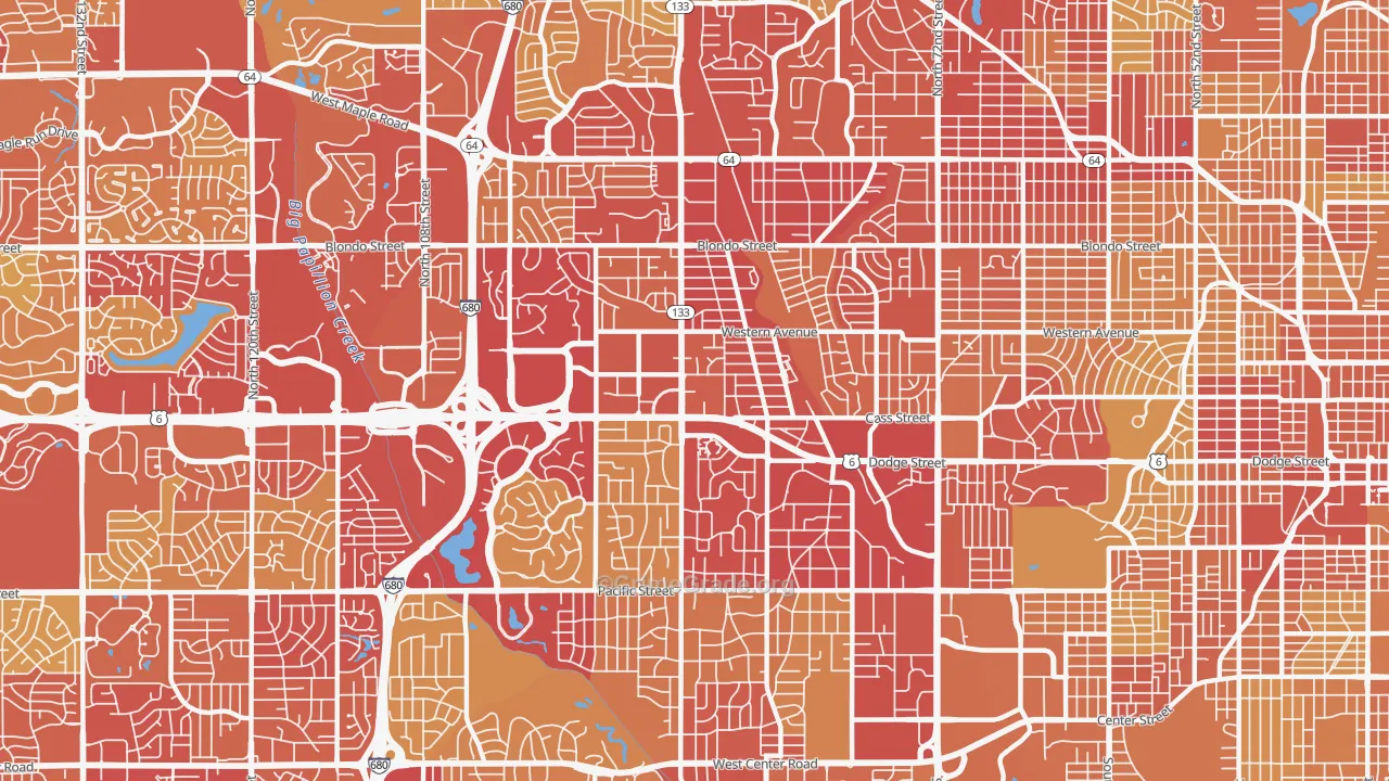 68114, NE Map of Vehicle Theft Rates