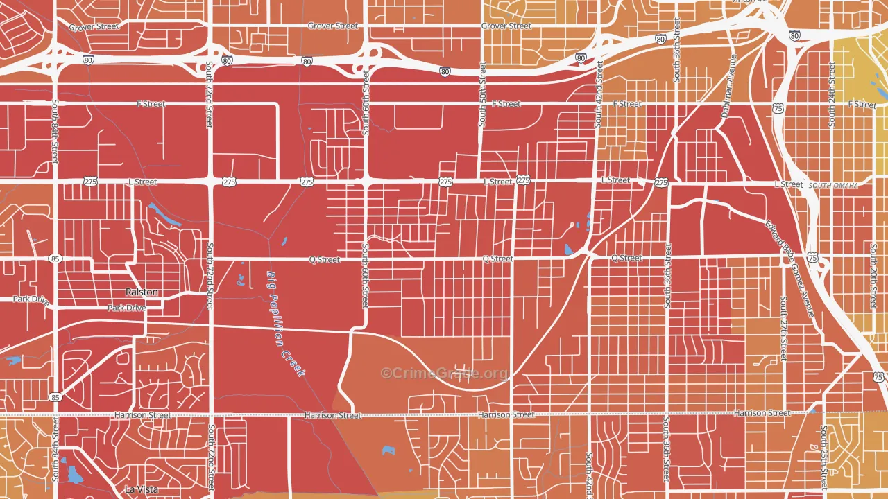 68117, NE Map of Vehicle Theft Rates