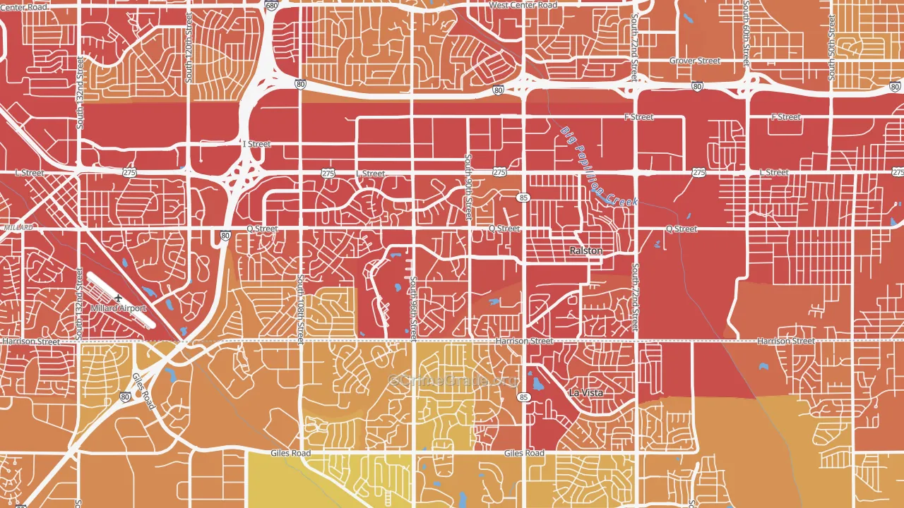 68127, NE Map of Vehicle Theft Rates