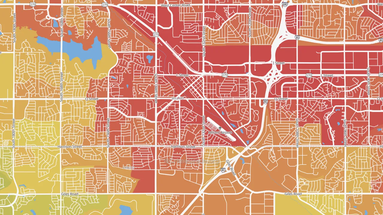 68137, NE Map of Vehicle Theft Rates