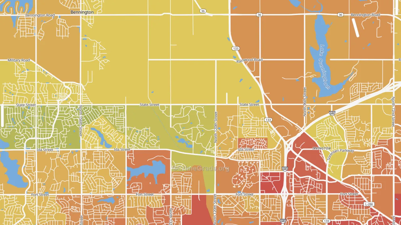 68142, NE Map of Vehicle Theft Rates