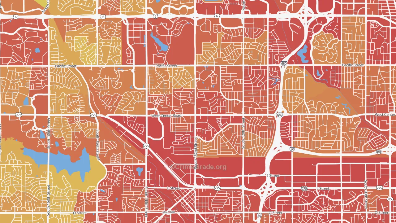 68144, NE Map of Vehicle Theft Rates