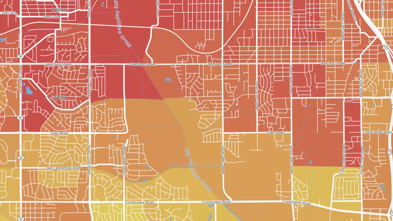 68157, NE Map of Vehicle Theft Rates