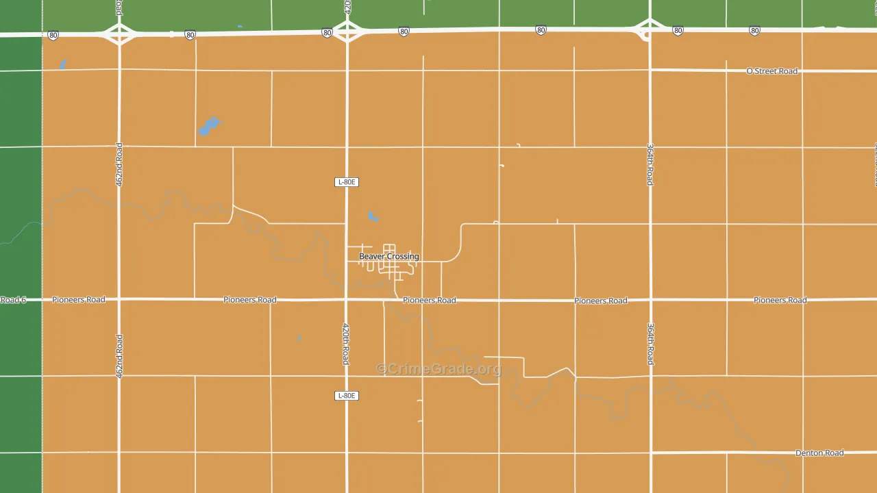 68313, NE Map of Vehicle Theft Rates