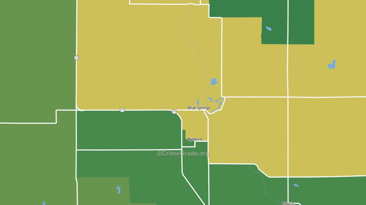 68318, NE Map of Vehicle Theft Rates