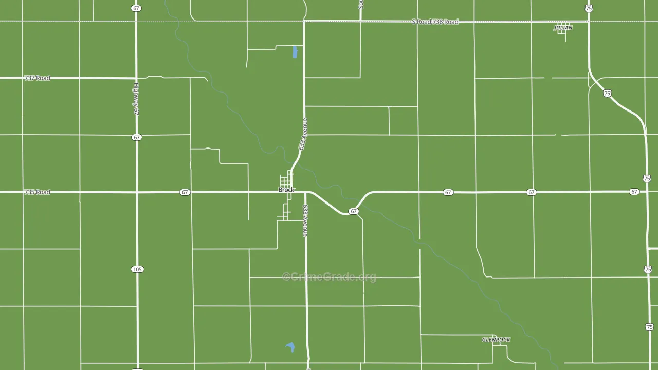 68320, NE Map of Vehicle Theft Rates
