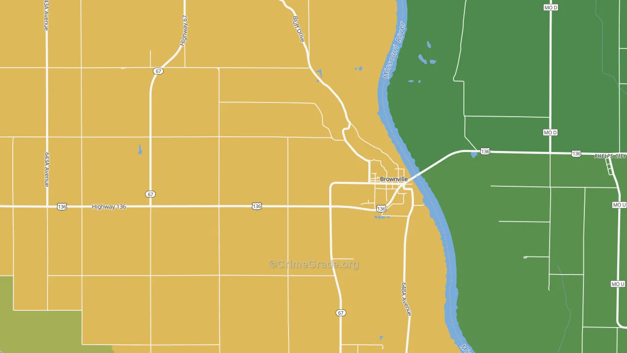 68321, NE Map of Vehicle Theft Rates