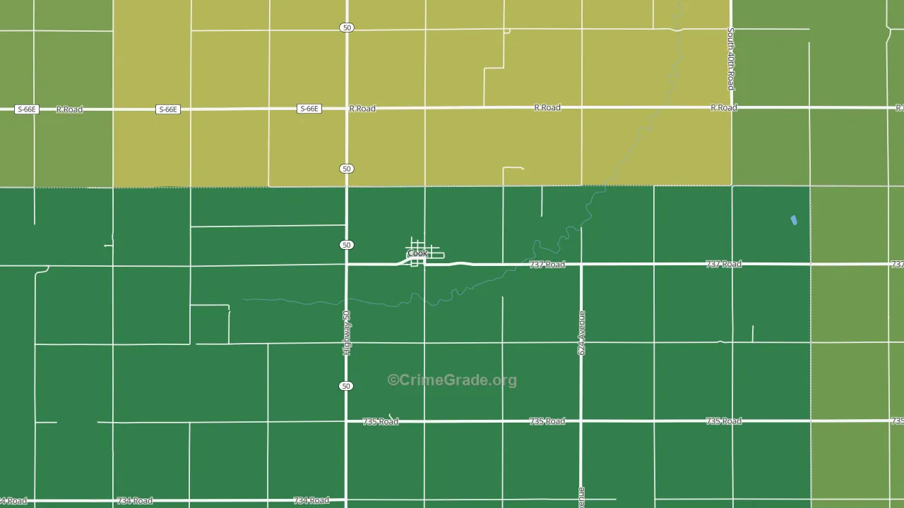 68329, NE Map of Vehicle Theft Rates
