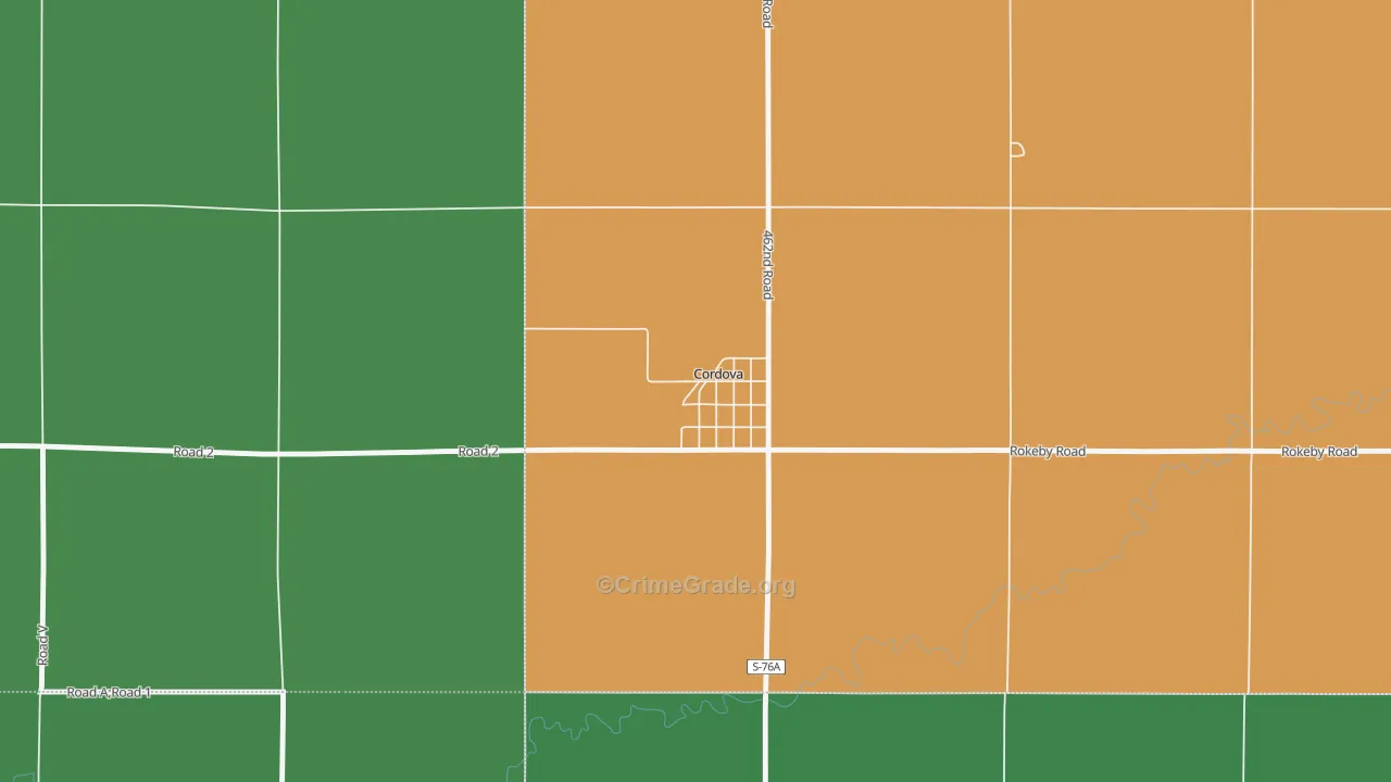 68330, NE Map of Vehicle Theft Rates