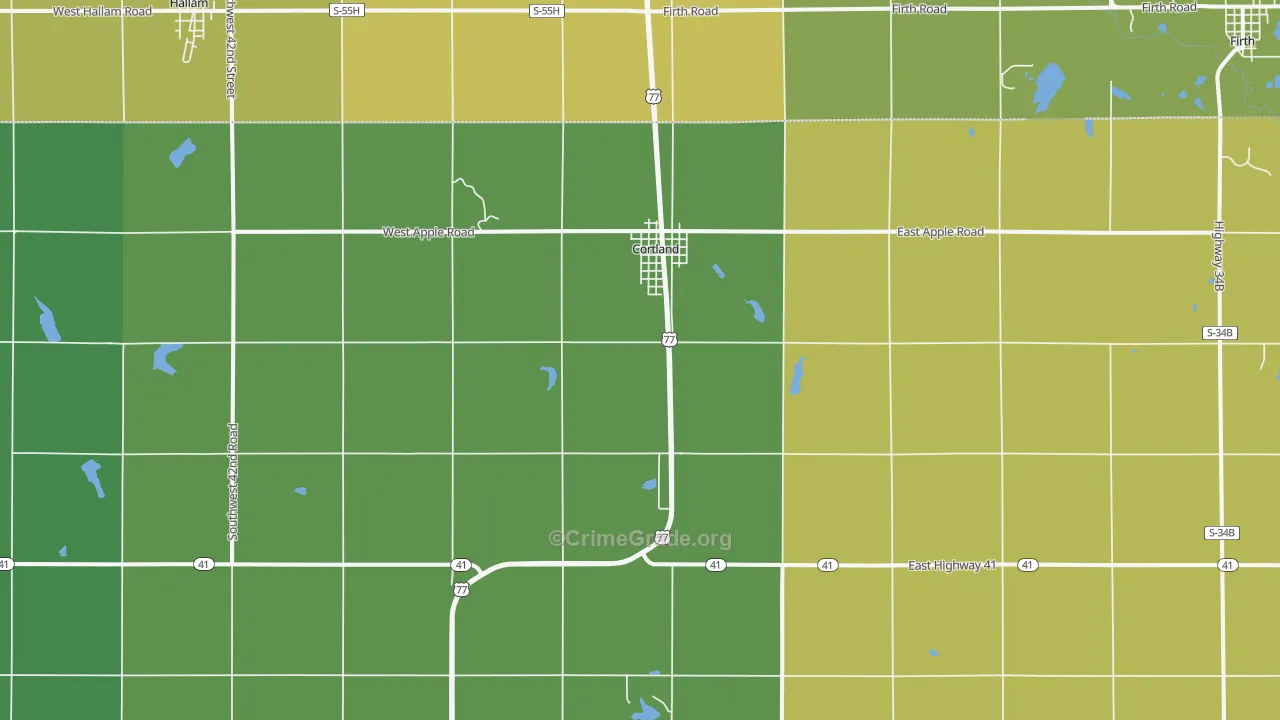 68331, NE Map of Vehicle Theft Rates