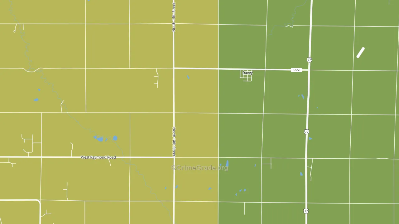 68336, NE Map of Vehicle Theft Rates
