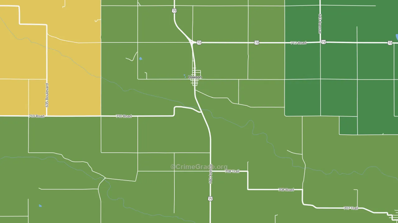 68337, NE Map of Vehicle Theft Rates
