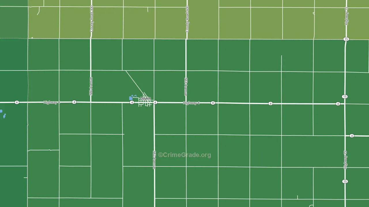 68338, NE Map of Vehicle Theft Rates