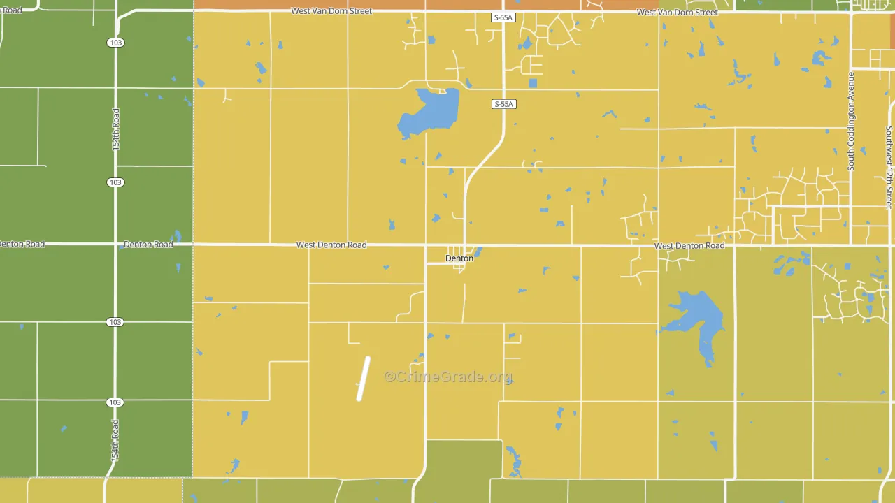 68339, NE Map of Vehicle Theft Rates