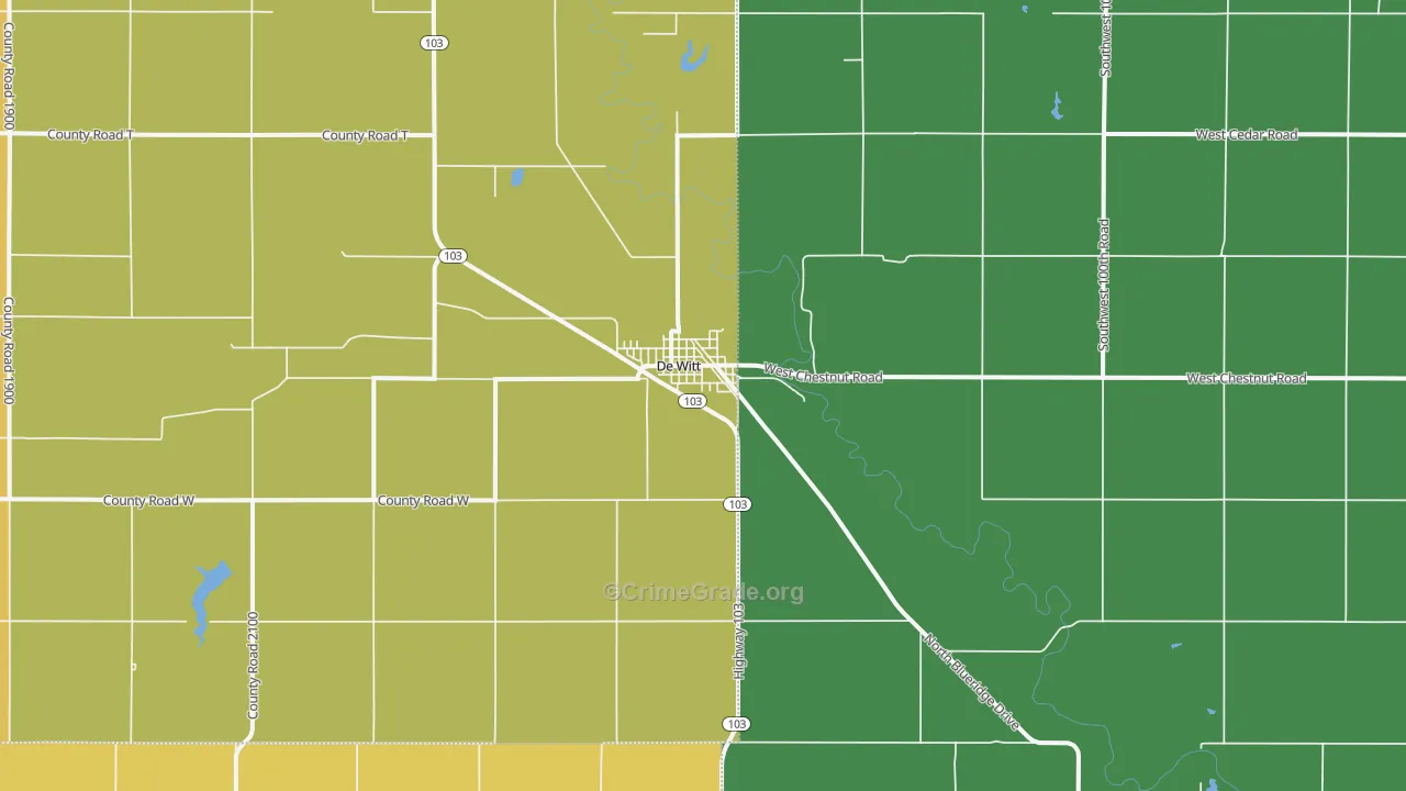 68341, NE Map of Vehicle Theft Rates