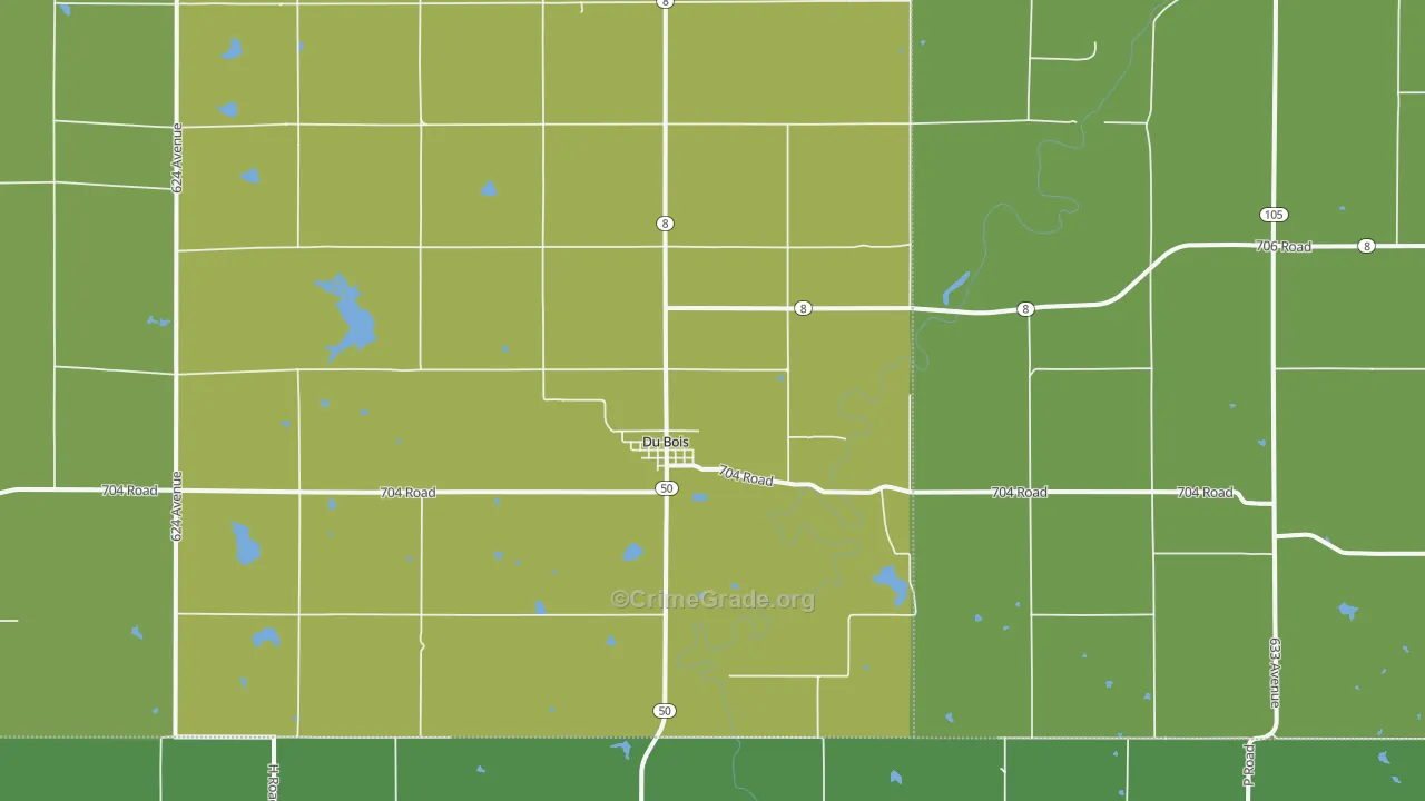 68345, NE Map of Vehicle Theft Rates