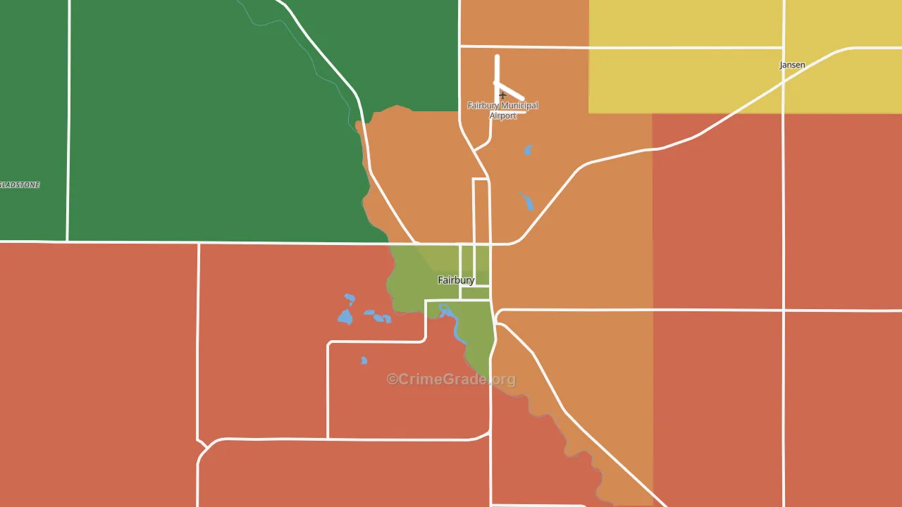 68352, NE Map of Vehicle Theft Rates