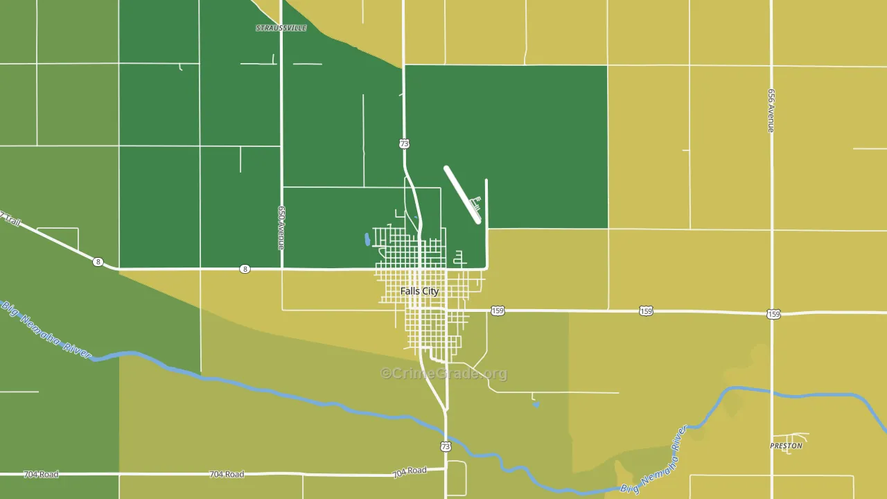 68355, NE Map of Vehicle Theft Rates