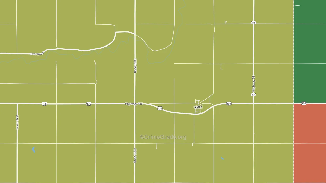 68362, NE Map of Vehicle Theft Rates