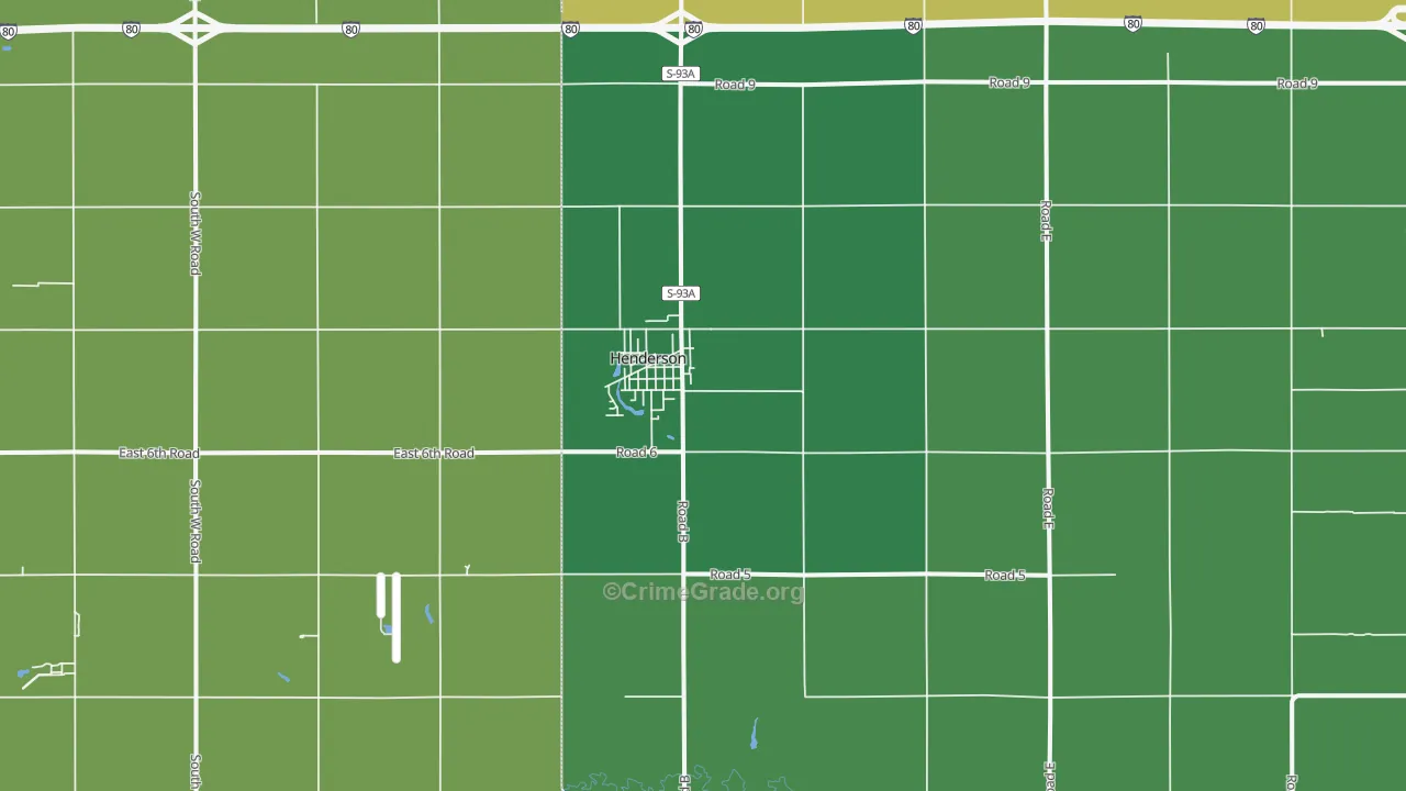 68371, NE Map of Vehicle Theft Rates