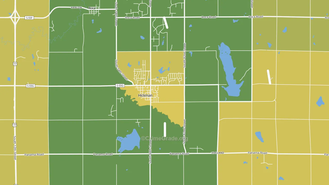 68372, NE Map of Vehicle Theft Rates