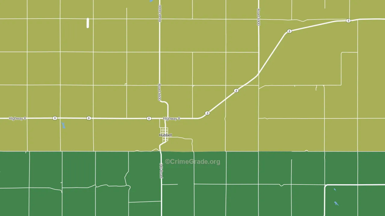 68375, NE Map of Vehicle Theft Rates