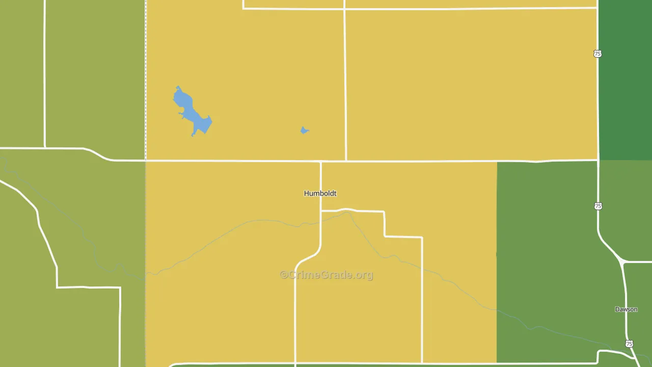 68376, NE Map of Vehicle Theft Rates