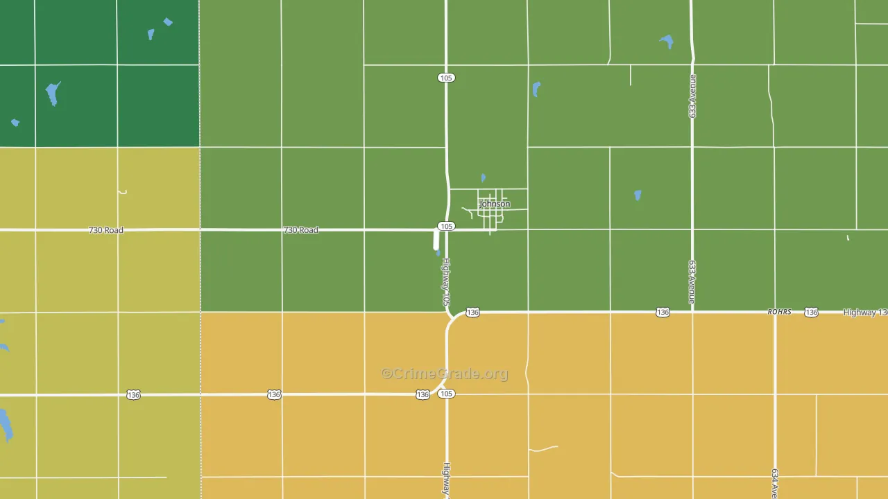 68378, NE Map of Vehicle Theft Rates