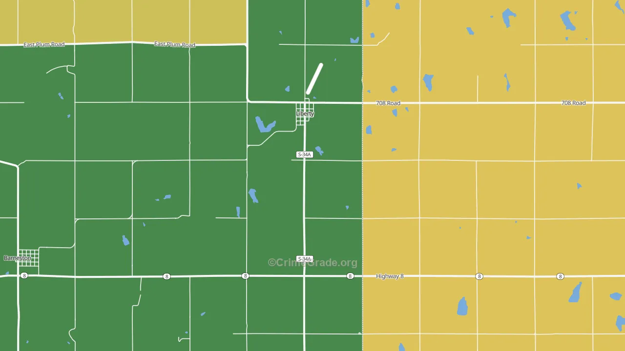 68381, NE Map of Vehicle Theft Rates