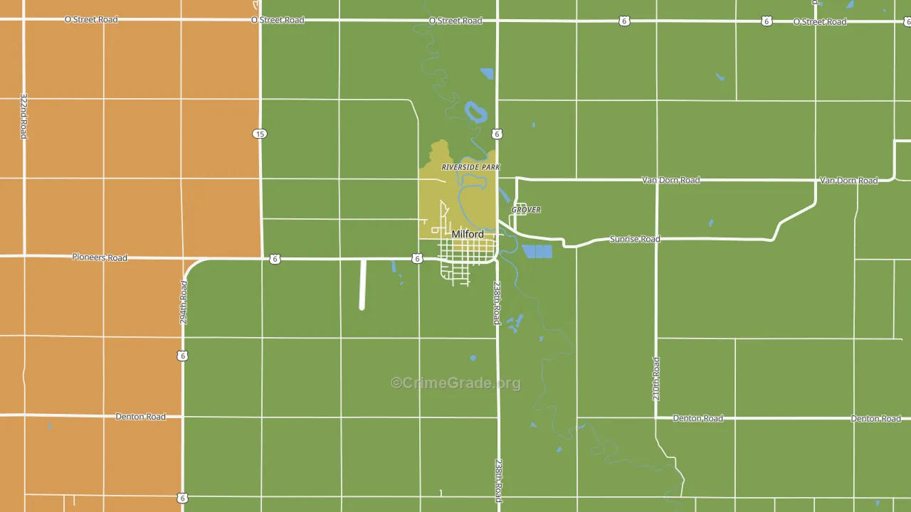 68405, NE Map of Vehicle Theft Rates