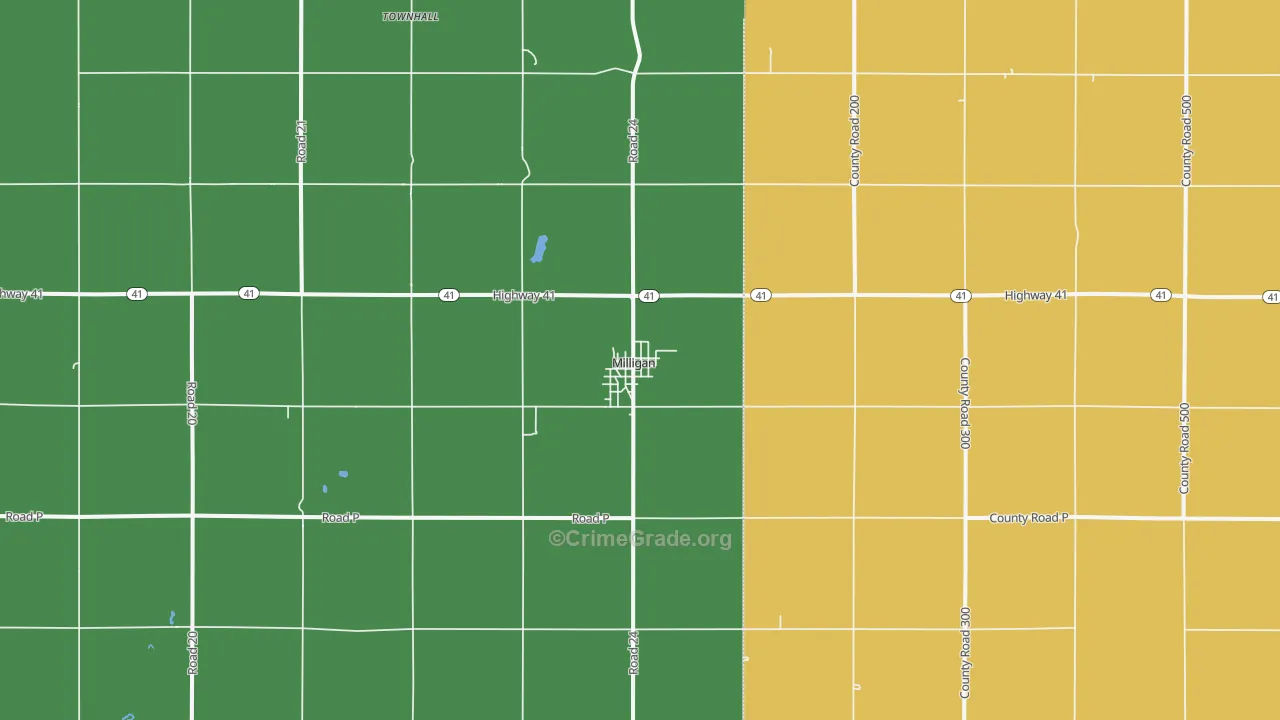 68406, NE Map of Vehicle Theft Rates