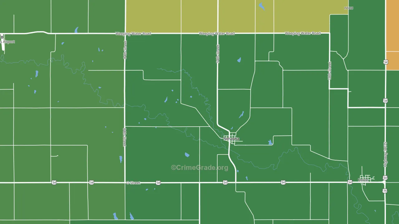 68413, NE Map of Vehicle Theft Rates