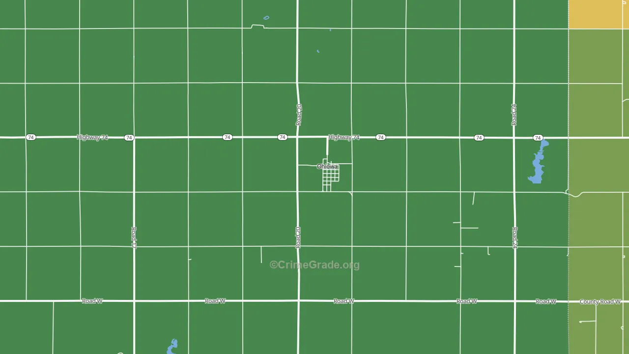 68416, NE Map of Vehicle Theft Rates
