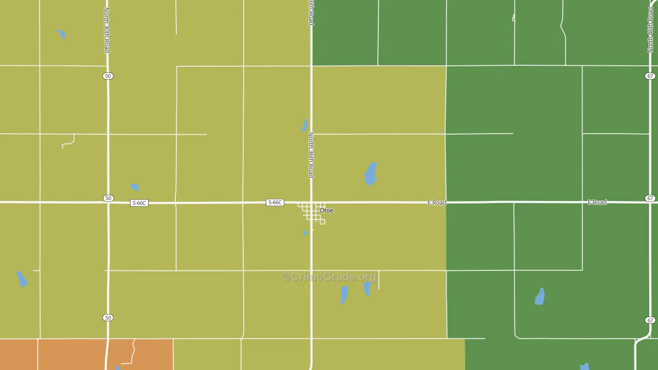 68417, NE Map of Vehicle Theft Rates
