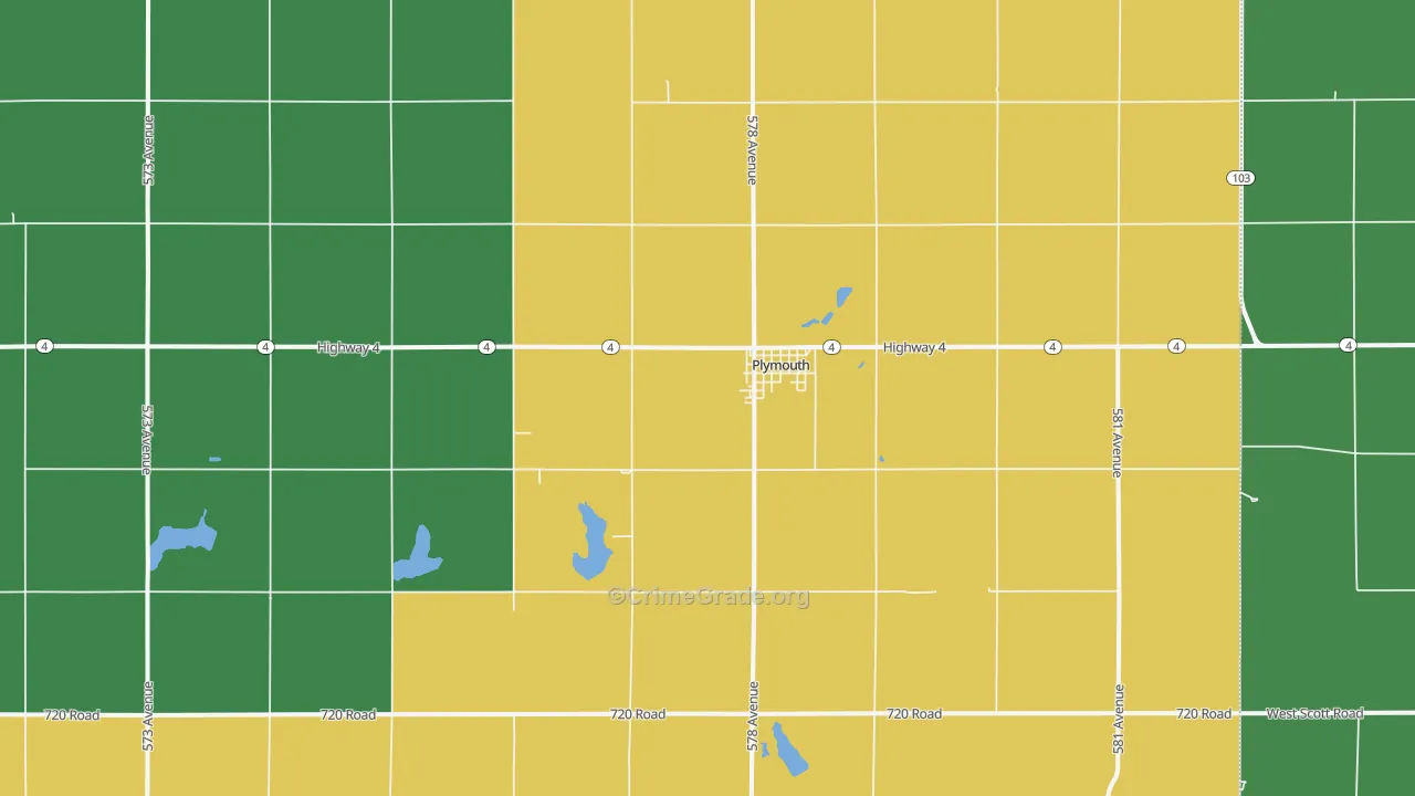 68424, NE Map of Vehicle Theft Rates