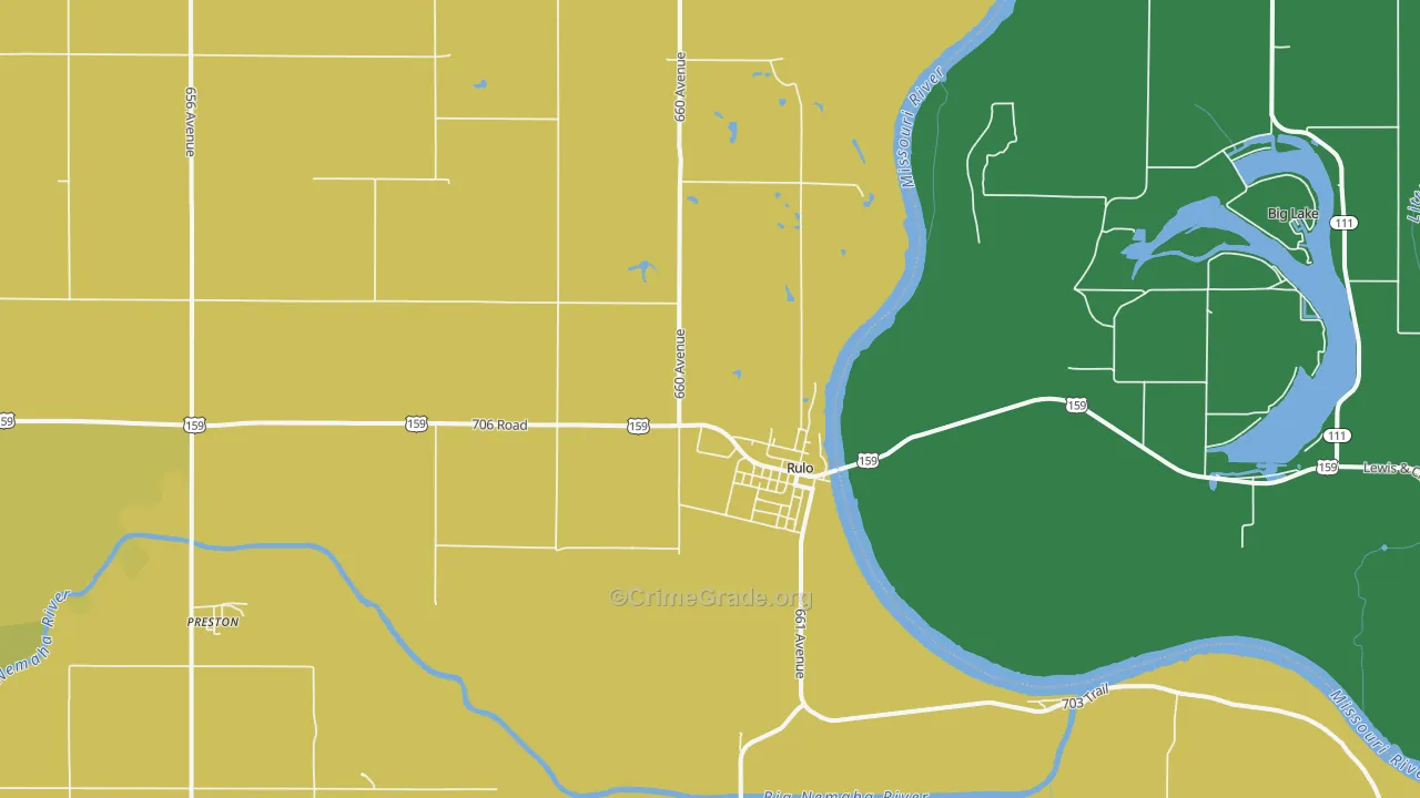 68431, NE Map of Vehicle Theft Rates